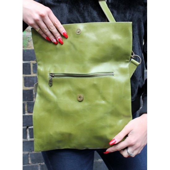 Roman  Apple Green Leather